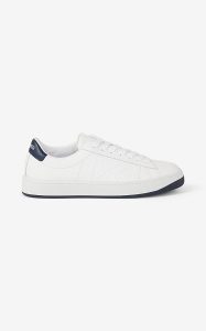 Kenzo White and Navy Sport Logo Sneakers (FA65SN171L50)