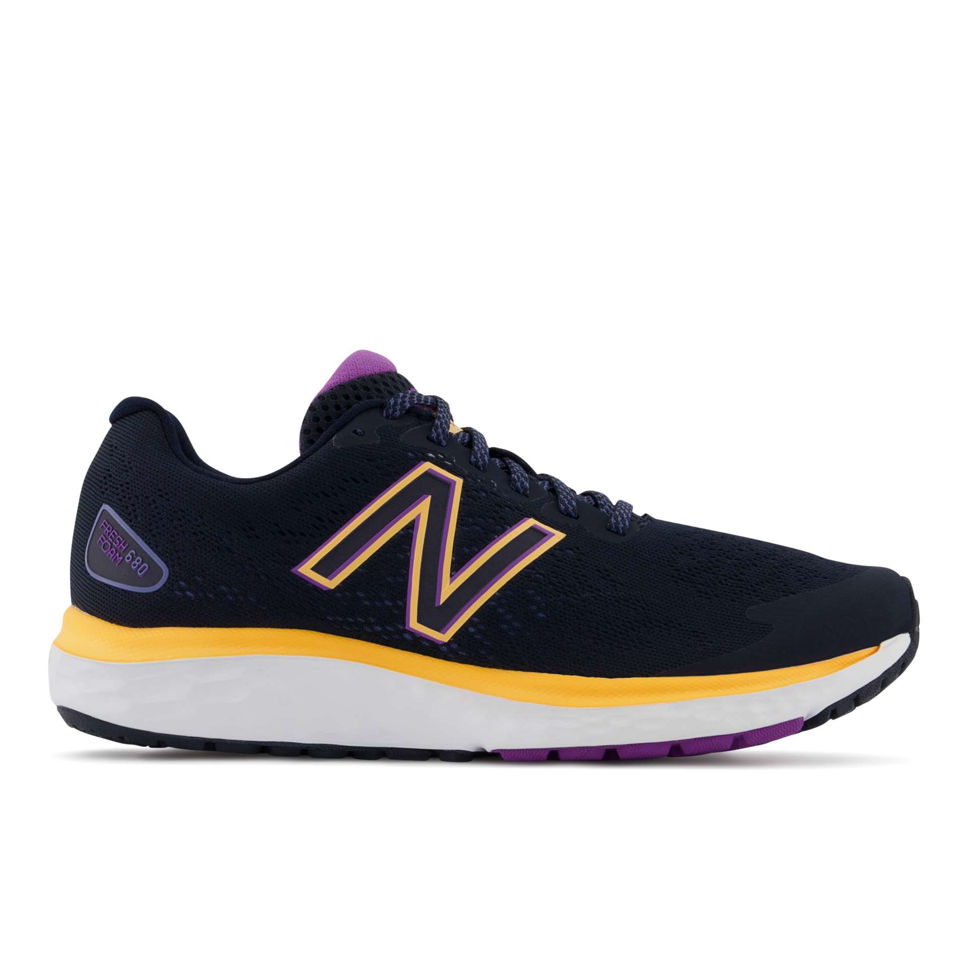 New Balance Fresh Foam 680v7 Schwarz/Violett/Gelb (W680CK7)