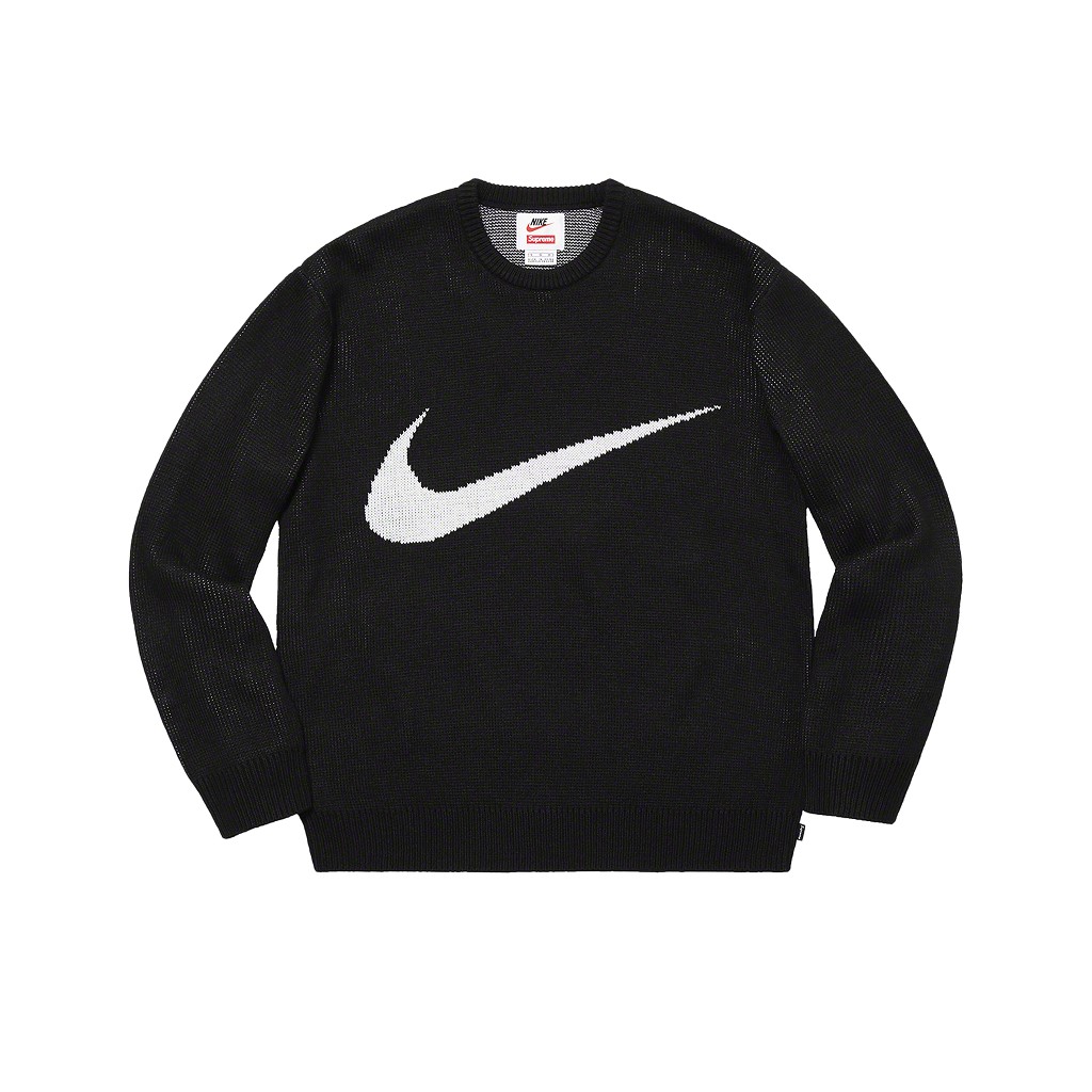 Supreme  x Nike Swoosh Sweater Black (SS19) (BV7549-010)