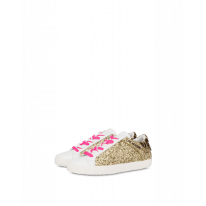 Moschino Sneaker Aus Nappaleder Und Glitter (POLJA15272G1FJJ590A)