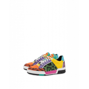 Moschino Streetball-sneakers Aus Mehrfarbigem Kalbsleder (POLMA15614G1FM9999A)