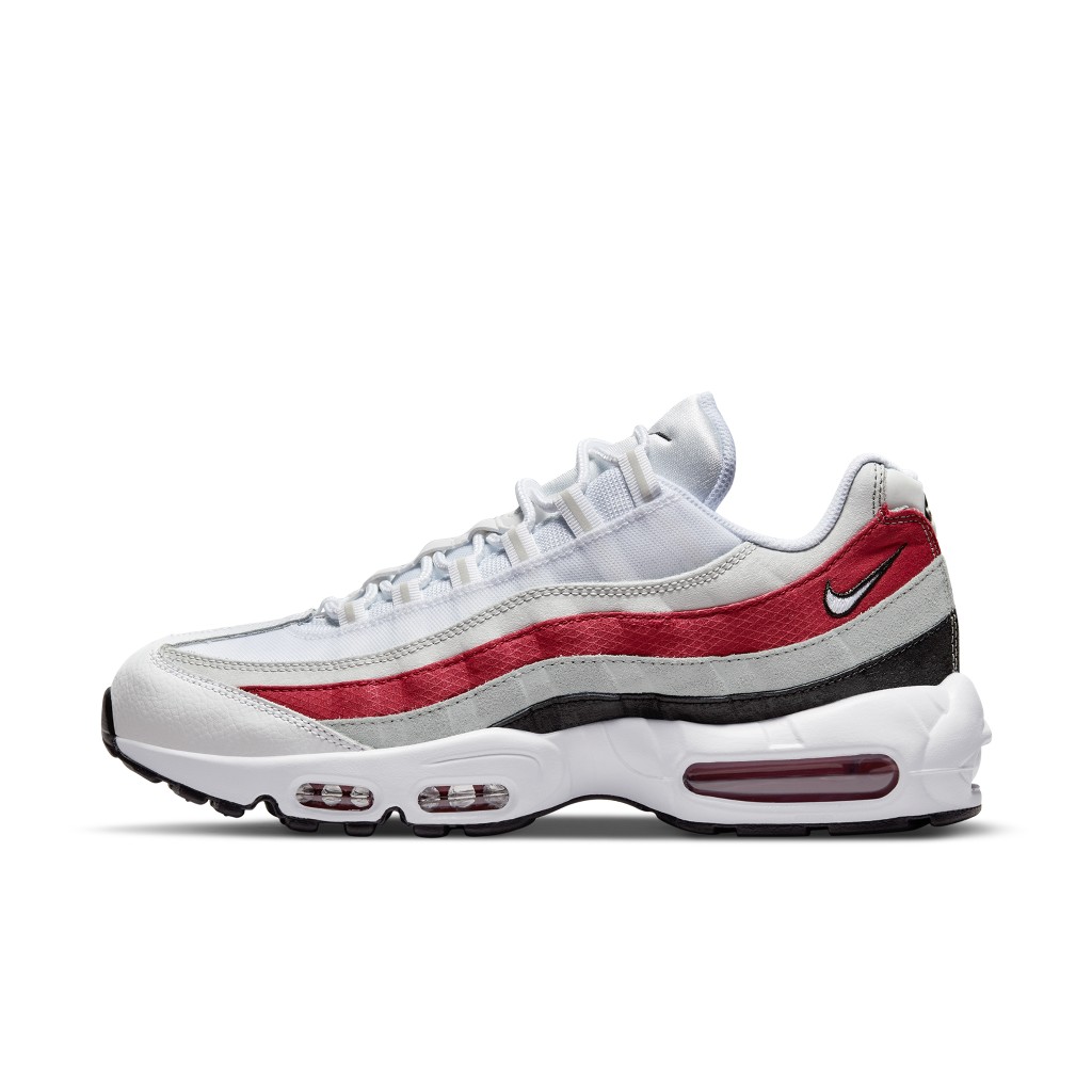 Nike Air Max 95 White Varsity Red Particle Grey (DQ3430-001)