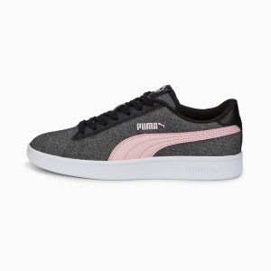 Puma Smash v2 Glitz Glam Jugend Schwarz (367377-30)