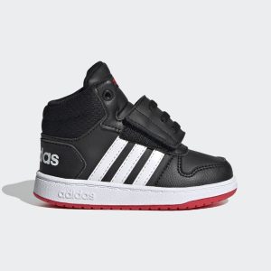 adidas Hoops 2.0 Mid Schuh Core Black / Cloud White / Vivid Red (FY9291)
