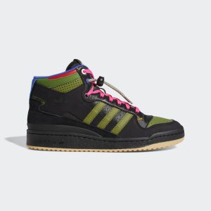 adidas Forum Mid RT Hebru Brantley Schuh Core Black / Tech Olive / Cloud White (GZ4396)
