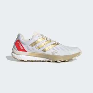 adidas TERREX Speed Ultra Trailrunning-Schuh Wonder White / Matte Gold / Crystal White (FZ3254)