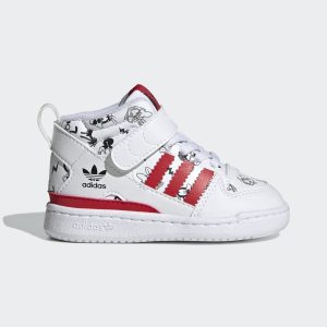 adidas Disney Forum Mid 360 Schuh Cloud White / Vivid Red / Cloud White (GX0839)