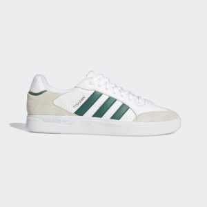 adidas Tyshawn Low Schuh Cloud White / Collegiate Green / Gold Metallic (GZ8367)