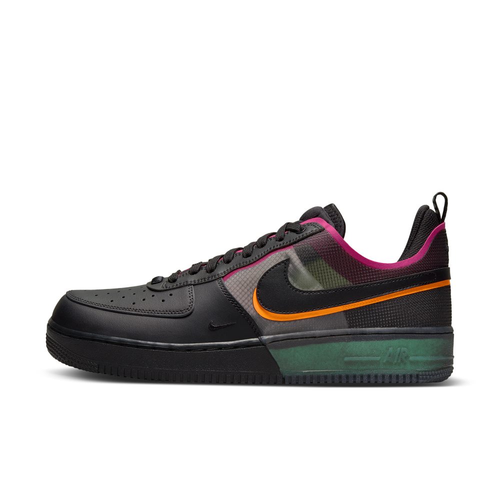 Nike  Air Force 1 React Black Neon (DH7615-001)