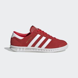 adidas Hamburg Schuh Vivid Red / Cloud White / Gold Metallic (GX3172)