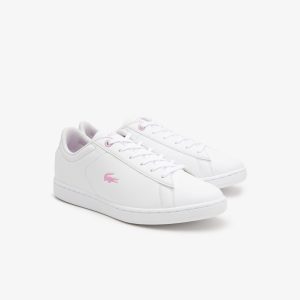 Lacoste Juniors‘ Lacoste Carnaby Synthetic Trainers – White Size 34.5 Weiss (44SUJ0016-21G)