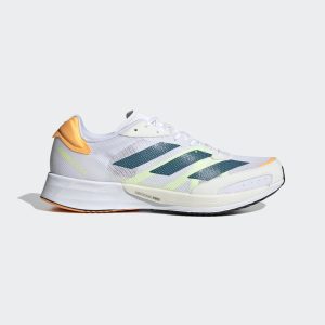 adidas Adizero Adios 6 Laufschuh Cloud White / Real Teal / Flash Orange (GY0894)