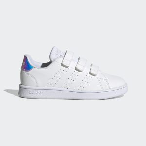 adidas Advantage Schuh Cloud White / Silver Metallic / Cloud White (FY4625)