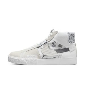 Nike SB Zoom Blazer Mid PRM Skateboardschuh – Weiß Weiß (DM0859-100)