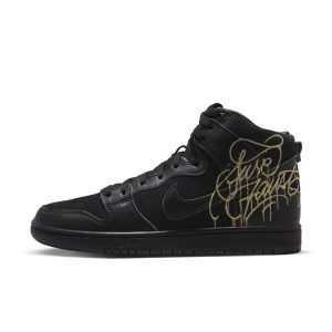 Nike SB x FAUST Dunk High Black Gold (DH7755-001)