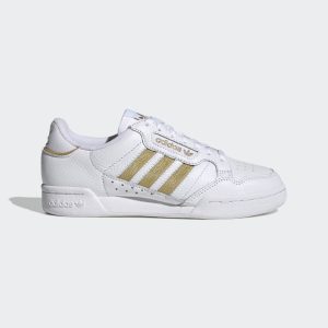 adidas CONTINENTAL 80 STRIPES W Cloud White / Matte Gold / Core Black (GZ0780)