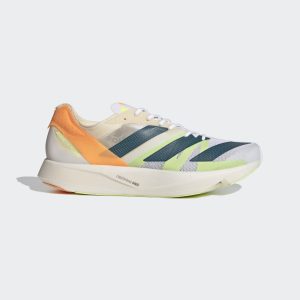adidas Adizero Takumi Sen 8 Laufschuh Cloud White / Real Teal / Flash Orange (GX8148)