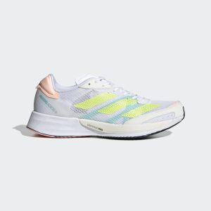 adidas Adizero Adios 6 Laufschuh Cloud White / Pulse Lime / Light Flash Orange (GY0910)