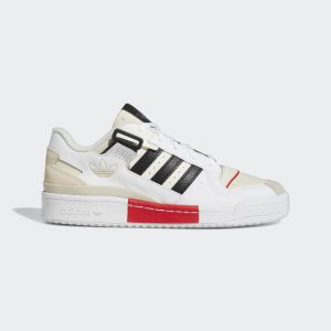 adidas Forum Exhibit Low Schuh Cloud White / Core Black / Vivid Red (GZ0937)
