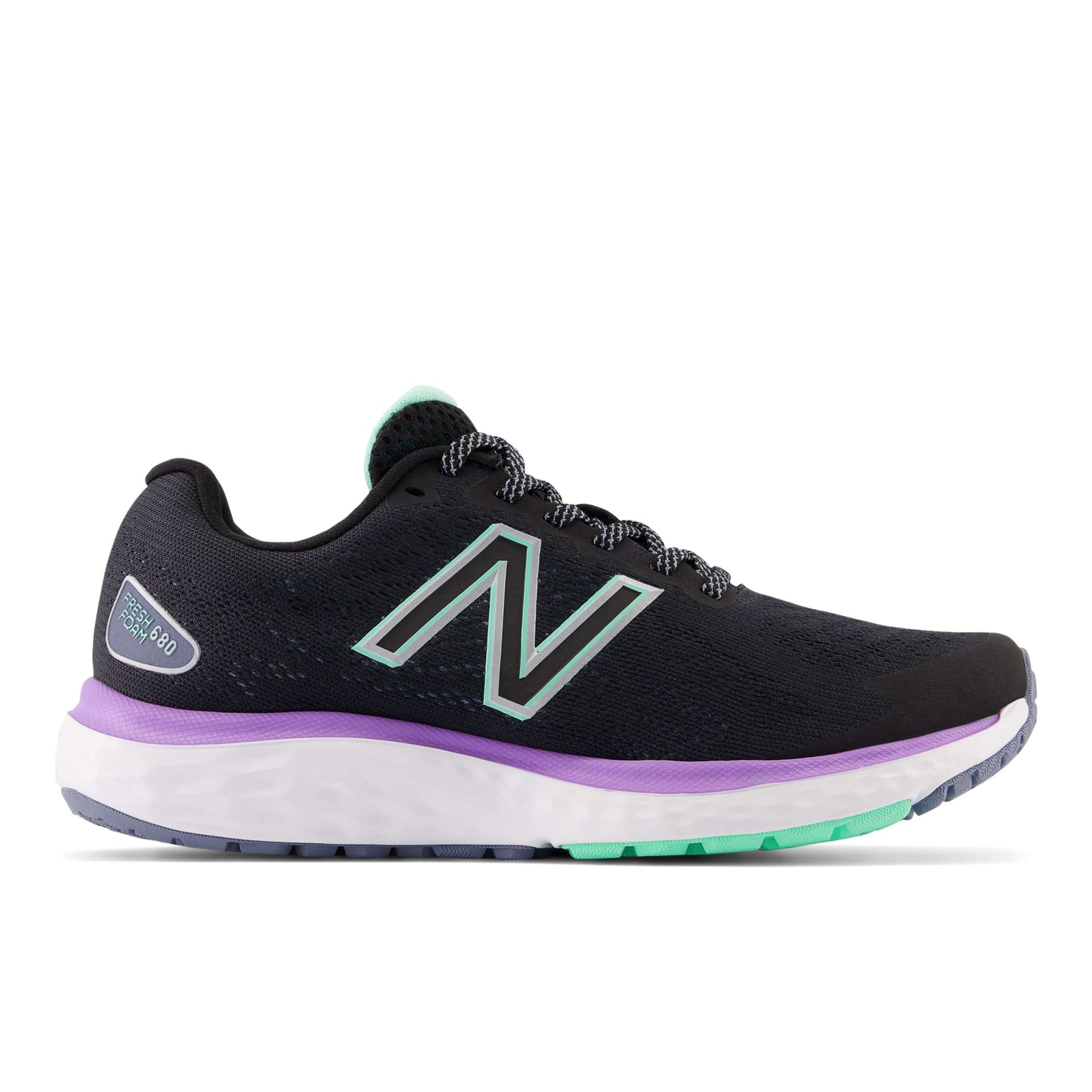 New Balance Fresh Foam 680v7 Schwarz/Grün/Violett (W680GP7)