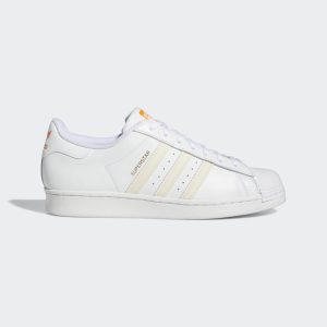 adidas Superstar Schuh Cloud White / Ecru Tint / Orange Rush (GZ3737)
