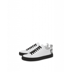 Moschino Sneaker Aus Kalbsleder Rubber Logo (POLMB15822G0FGA0100)