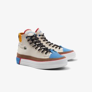 Lacoste Juniors‘ Lacoste Gripshot Winter Mid Textile Outdoor Shoes – Off White & Yellow Size 36 Weiss (44CUJ0005-HT3)