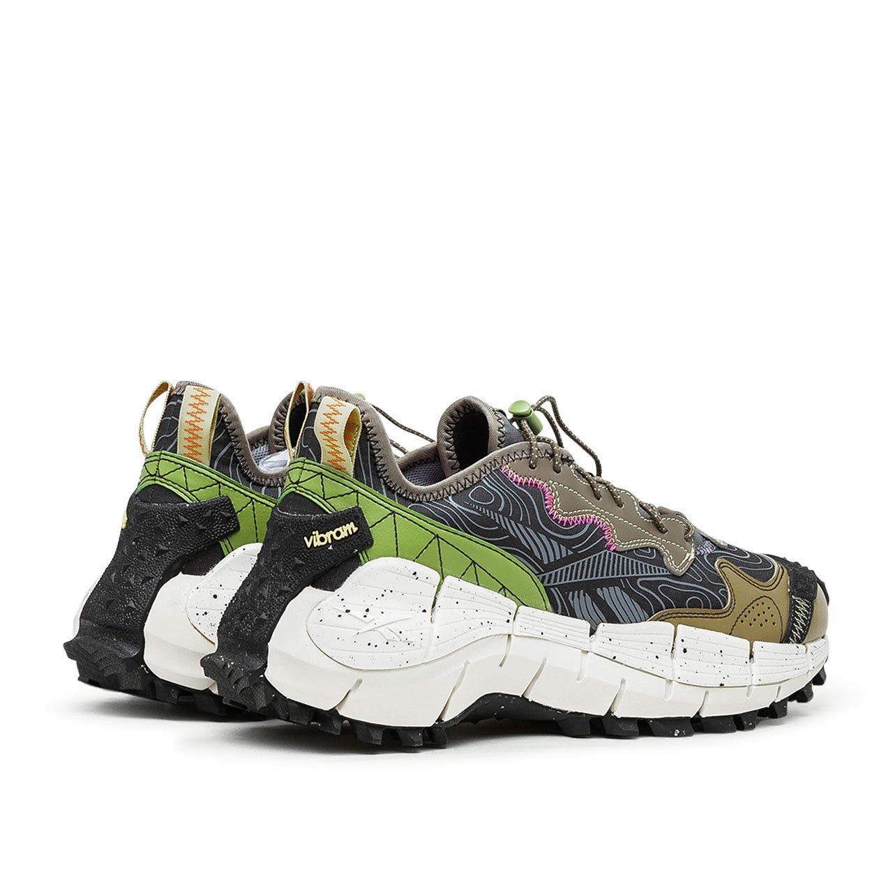 Reebok Zig Kinetica II Edge Pure Grey 8 / Wild Moss / Sulfur Green (GX0511)