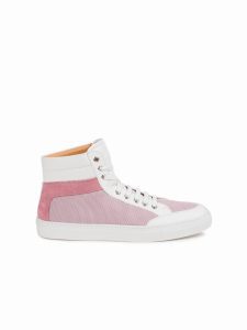 Koio Women’s High Top Fiore Mesh Pink Leather Suede Primo (PRFM)