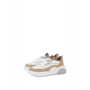 Moschino Sneaker Aus Nylon Und Spaltleder Mirror Details (POLJA15845G0FJH510A)
