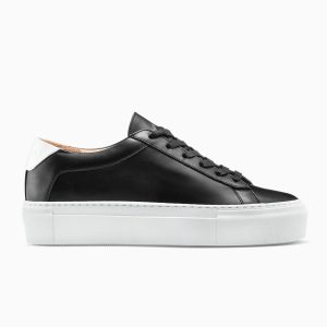 Koio Women’s Platform Sneaker Nero Black Leather Platform Black (PLNE)