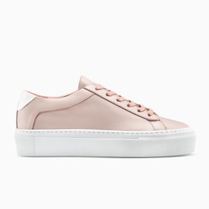 Koio Women’s Platform Sneaker Rosa Pink Leather Platform Pink (PLRO)