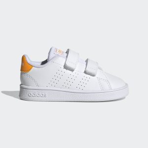 adidas Advantage Schuh Cloud White / Cloud White / Orange Rush (GW0452)