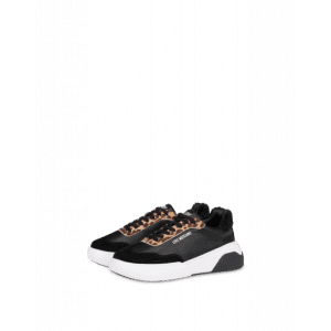 Moschino Sneaker Aus Kalbsleder Und Veloursleder Leopard Details (POLJA15855G0FIAJ00A)