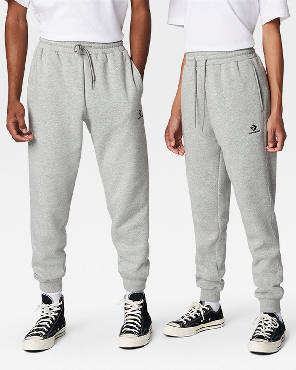 Converse Converse Converse Go-To-Jogginghose mit Stickerei und Chevron-Design in Standardpassform Grey Grey (10024521-A05)