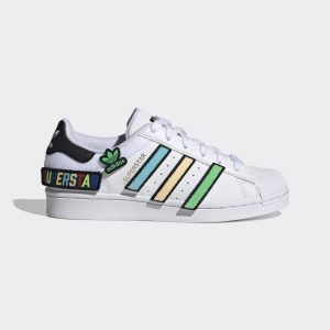 adidas Superstar Schuh Cloud White / Core Black / Gold Metallic (Q47342)