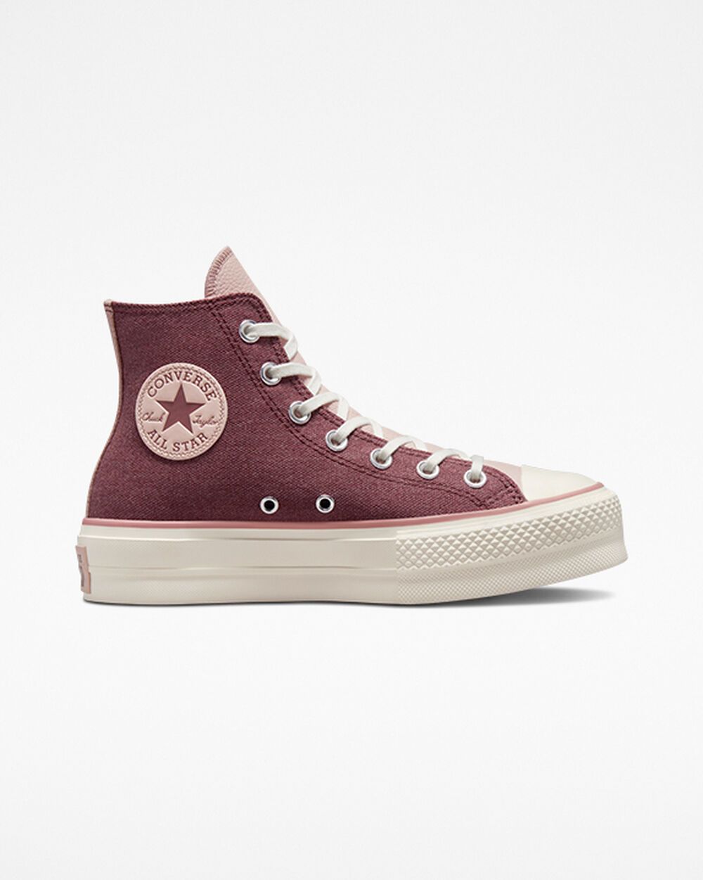 Converse Chuck Taylor All Star Lift Platform Tonal Materials Dark Wine/Stone Mauve/Egret (A03721C)