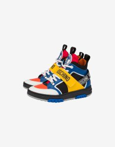 Moschino Hohe Sneaker Aus Kalbsleder Mit Logo-tape (MNT71810MK121)