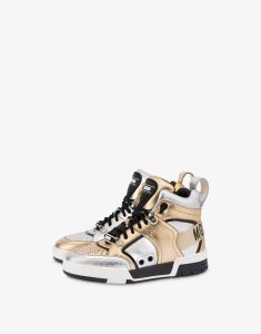Moschino Laminierte Hohe Sneaker Streetball (POLMA15604G0FMC190A)