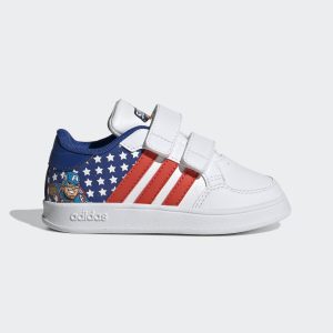 adidas Breaknet Schuh Cloud White / Bold Orange / Royal Blue (GZ7651)