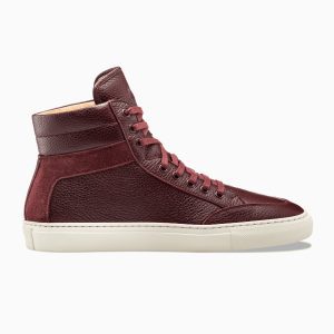 Koio Women’s High Top Marsala Brown Leather Suede Primo Red (PRMA)