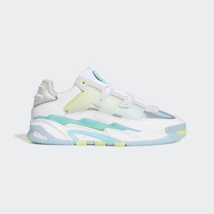 adidas Niteball Schuh Cloud White / Pulse Aqua / Pulse Yellow (S24137)