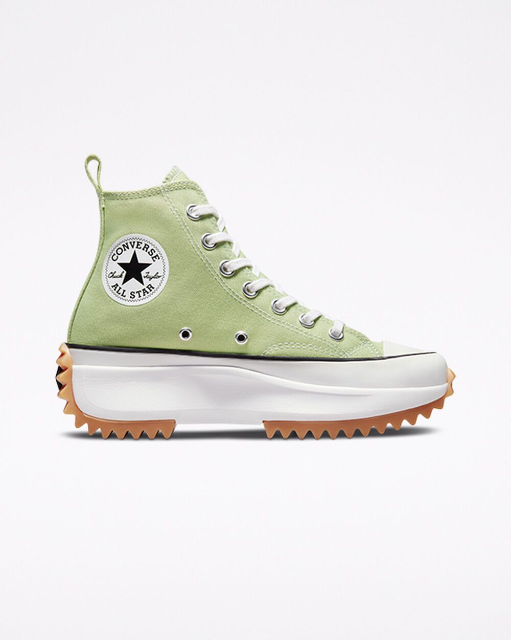 Converse Run Star Hike Platform in den Farben der Saison Olive Aura/Schwarz/Weiß (A00552C)