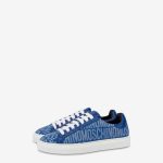 Moschino Sneakers Aus Denim Allover Logo (POLMN15012G1G100707)