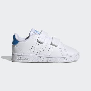 adidas Advantage Lifestyle Court Two Hook-and-Loop Schuh Cloud White / Blue Rush / Core Black (GW6498)