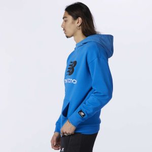 New Balance NB Athletics Cord Kapuzenpullover Blau (MT13510LSB)