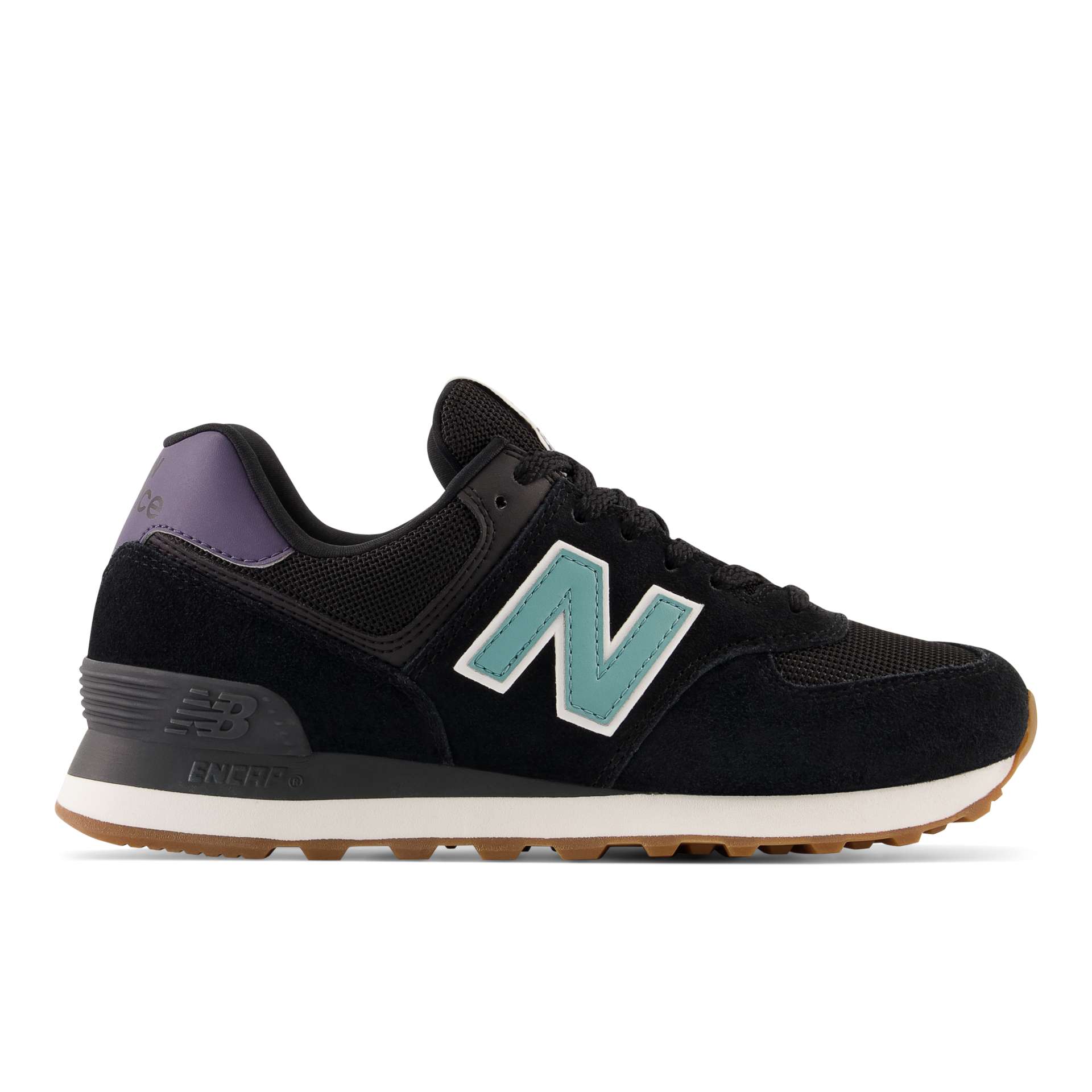 New Balance 574 Schwarz/Grün/Violett (WL574RA)