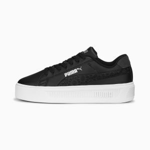 Puma Smash Platform V3 Laser Cut für Damen  Schwarz/Grau/Silber (389403-02)