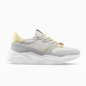 Koio Women’s Koio X Dominique Ansel White Grey Yellow Leather Suede Avalanche Beige (AVDA)