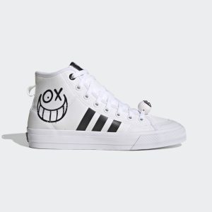 adidas Nizza High RF x André Saraiva Schuh Cloud White / Core Black / Semi Pink Glow (HQ6861)